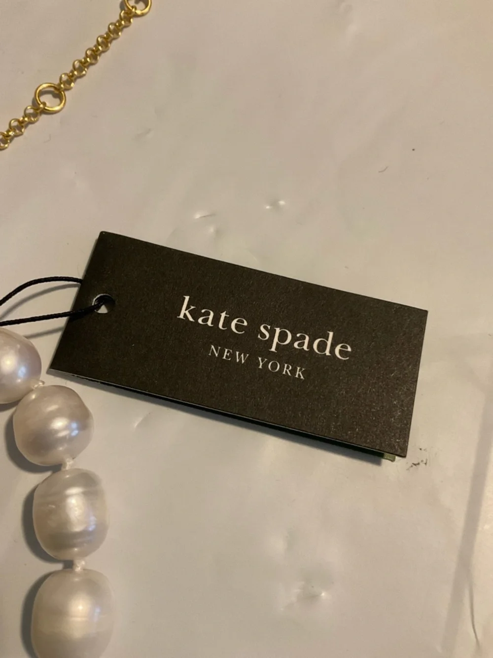NWT Kate spade bow pearl necklace - Picture 4 of 4